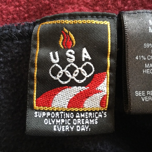 [USA-OLYMPIC]Two Tone Textured Drawstring Hoodie M - Picture 5 of 6